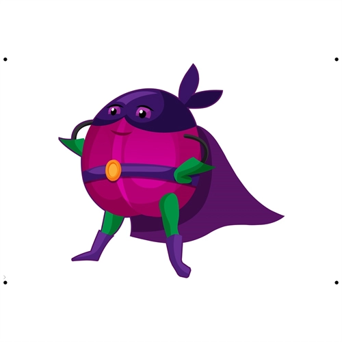 Superhero Beetroot Classroom Vegetable Transparent Sticker